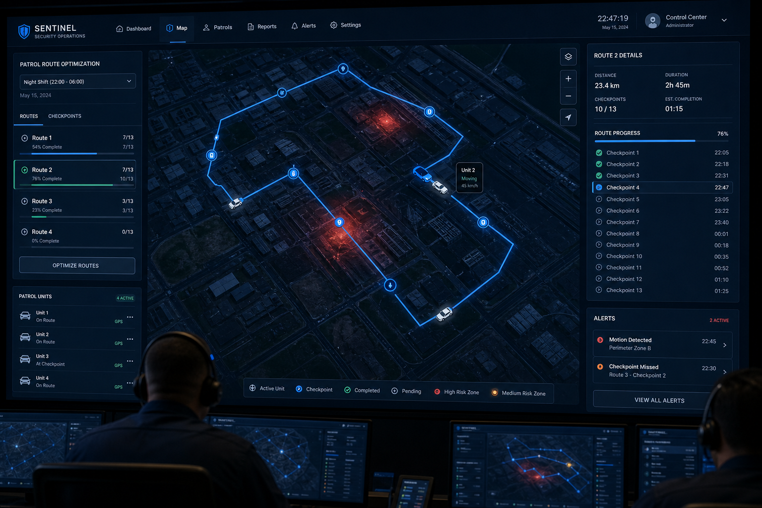 Intelligent routes, accountable patrols
